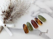 ワイネイル(Y.nail)/秋のべっこうネイル