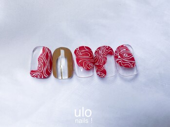 ウロネイルズ(ulo nails)/赤とマット