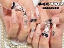 秋ネイル/チェック柄【原宿】
