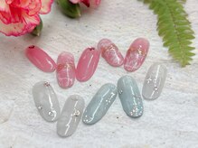 ネイルサロン ジェイ(Nail Salon J)/マーブルもこもこアートネイル