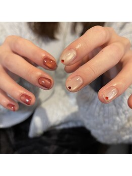 秋マグネット　ホログラムハート