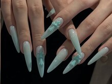 サリーネイルラボ(Sully Nail Lab)/2XLロング、クロムパーツつけ