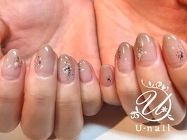 グレージュグラデ☆シェルアート