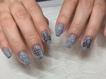 ビューティービースト フォー ネイルアンドアイラッシュ 松浜店(beauty:beast)/リボン×チェック☆