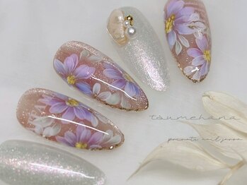 ツメハナ/手描きフラワーネイル