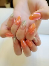 トータルビューティーサロン ドールズ(total beauty salon Dolls)/夏ネイル！蛍光オレンジ！