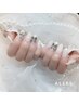 【Jr.ネイリスト】ワンカラー＋韓国パーツ付け放題60分　¥5000