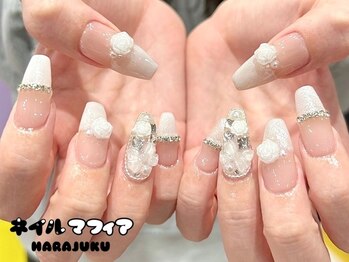 ガーリー/バラ/リボン/ホワイト