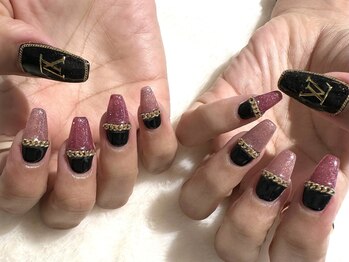 オーズネイル 天神本店(O's Nail)/Goldchain × Black
