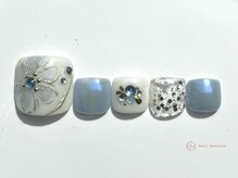 ネイルメゾン 池袋店(NAIL MAISON)/ブルーミラーフラワー￥9000