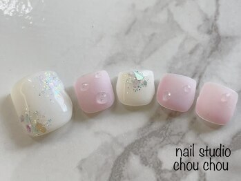 ネイルアンドアイラッシュスタジオ シュシュ(chouchou)/春夏秋冬・フットネイル