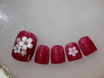 ネイルサロンアンドスクール ブロッサ(BLOSSA)/フット定額¥7700