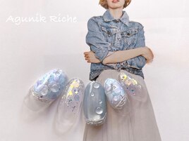 【紫陽花ネイル】