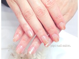 ラメグラデーション 色混ぜ100円