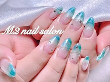 エムズ ネイルサロン(M2)/グリーンマグネットグラデ