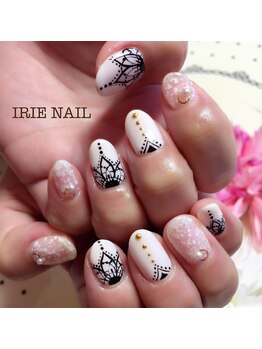 アイリーネイル(IRIE NAIL)/ジェル　手描き６本アート