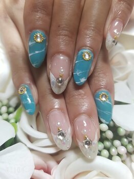 シュガーネイル(sugar nail)/夏ネイル
