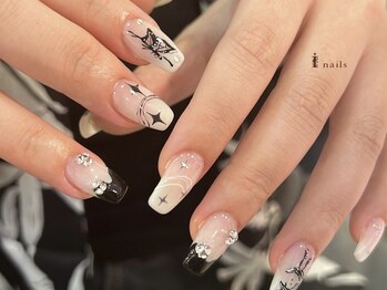 アイネイルズ 四条河原町店(I-nails)/バタフライアート￥11500