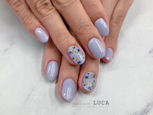 ネイルアトリエルカ(nail atelier LUCA)/M-354 大人可愛い押し花ネイル