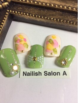 ネイリッシュサロン エー(Nailish Salon A)/カスタムハンド2時間コース/9500