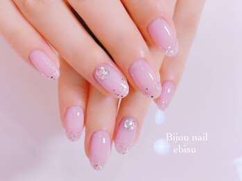 ビジュネイル(Bijou nail)/☆6130☆先端キラキラネイル