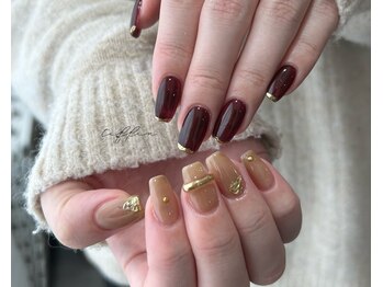 ネイルサロン ティフィン(tiffin)/～冬の定番ボルドーネイル～