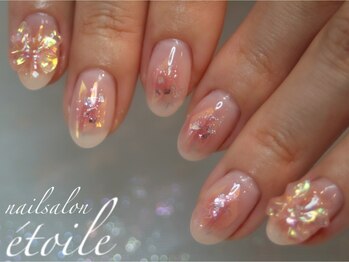 チーク　オーロラ　韓国ネイル