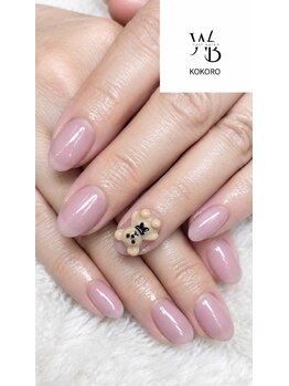 ホワイトベース(White base)/くまネイル