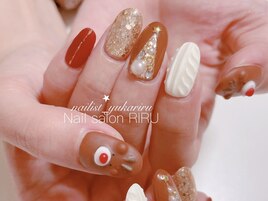 3DとニットのXmasネイル