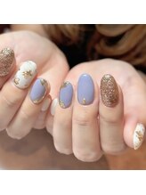 クルール(Couleur)/ミラーフラワーネイル♪