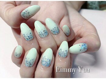 イエローキラキラネイル♪