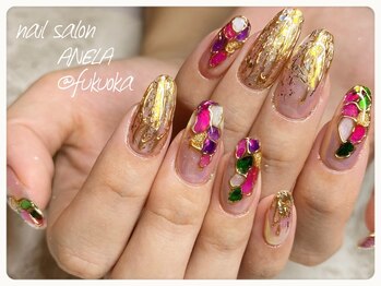 アネラ(ANELA)/囲みミラーネイル