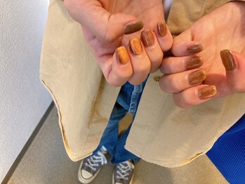 キキネイル 二子玉川(kikinail)/秋色マグネットネイル