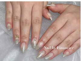 ラメグラワンホンネイル