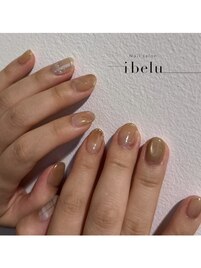 ベージュニュアンスネイル