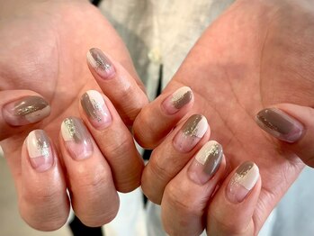 ヌル ネイル 堀江(NURU NAIL HORIE)/大人ニュシンプルアンスネイル☆