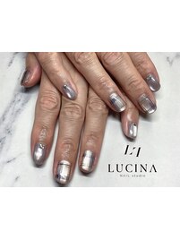 H-668うるうるチェックネイル