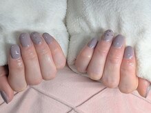 シンプルパープルグレーホロ♪