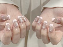 ルネネイル(Lune nail)/マグネットxフレンチ