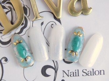 ネイルサロン ディーバ ギンザ(Nail salon Diva GINZA)/ターコイズネイル 8500