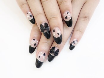 ネイルコレクション ベビーピンク(Baby Pink)/ジェル付放題★３Ｄリぼん