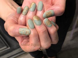 ＊square motif nail＊
