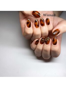 秋に人気♪べっ甲ネイル