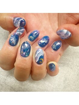 ネイルサロンファストネイルプラス 新宿店(FAST NAIL PLUS)/夏ネイル2023【ギャラクシー】