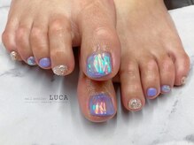 ネイルアトリエルカ(nail atelier LUCA)/M-353 大人可愛いブルー氷ネイル