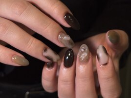 秋ニュアンスネイル