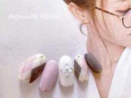 【チェックネイル】