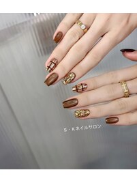 マグネット+ラメのデザイン