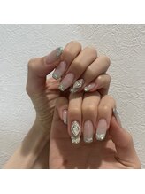 アンダーバーホワイトプラス 南海難波店(_WHITE+)/ラメフレンチ