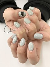 クリア(Clear)/ロゴデザインネイル